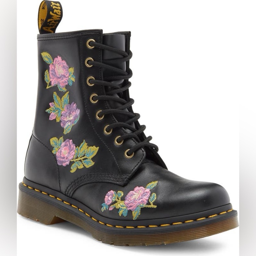 Dr. Martens 1460 Vonda II Flower Embroidered Boot (Women), Size 5US/ 3UK, NWT - Picture 3 of 13